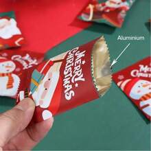 100 bolsas de embalaje para galletas navideñas - Bolsas reutilizables de aluminio para caramelos, chocolate y galletas - Material de PVC, decoraciones navideñas para fiestas festivas y suministros de envolver regalos (estilo aleatorio) Decoración navideña, Recuerdos de la fiesta de Navidad, Suministros para la fiesta de Navidad, Fiesta de Navidad, Feliz Navidad, Nochebuena - Multicolor - Ver 6