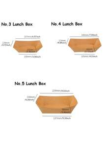 12 Pcs/Set Disposable Folding-Free Fraft Paper Boat Box French Fries Fried Chicken Open Lunch Box Fried Food Snacks Hot Dog Packing Box Suitable For Daily Activities And Wedding Party Gift Boxes - Coffee Brown - View 5