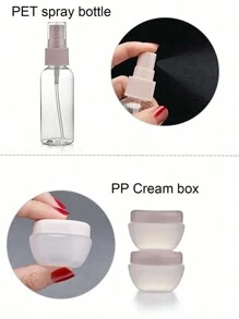 11pcs Travel Refillable Bottle Set Spray Lotion Shampoo Shower Gel Tube Bottling Cosmetic Empty Liquid Container Portable Tool Refill - Multicolor - View 5