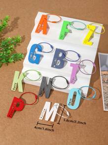 1 pezzo Portachiavi personalizzato, portachiavi con targhetta 3D con nome personalizzato per uomo e donna, portachiavi fatti a mano con alfabeto colorato per raduni familiari, per prevenire la perdita delle chiavi, regalo per la festa della mamma, targhetta con nome stampata in 3D, per bambini per la laurea, per matrimoni, per Natale, per l'inverno, per l'autunno, per le vacanze, portachiavi personalizzati/personalizzati, accessori natalizi, portachiavi e accessori personalizzati, fine dell'estate - Colori personalizzati - Visualizzare 3