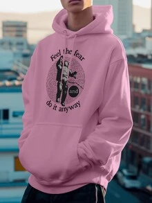 Men Hoodies - Màu Hồng baby - Xem 2