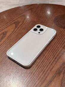 简约白色边框亚克力透明手机壳，兼容 17 Pro Max/17 Pro/17 Air/17/16 Pro Max/16/16 Pro/16 Plus/11/15/15 Pro/15 Pro Max/12/13/14 Pro Max/XS/XR/11 Pro/11 Pro Max/12 Pro/12 Pro Max/13 Pro/13 Pro Max/7 Plus/14 Pro/14 Pro Max/14 Plus/7 Plus/8 Plus/8/SE2/12 Mini/13 Mini，耐用防黄变硬壳 - 白色 - 查看 9