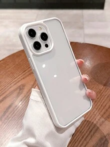 简约白色边框亚克力透明手机壳，兼容 17 Pro Max/17 Pro/17 Air/17/16 Pro Max/16/16 Pro/16 Plus/11/15/15 Pro/15 Pro Max/12/13/14 Pro Max/XS/XR/11 Pro/11 Pro Max/12 Pro/12 Pro Max/13 Pro/13 Pro Max/7 Plus/14 Pro/14 Pro Max/14 Plus/7 Plus/8 Plus/8/SE2/12 Mini/13 Mini，耐用防黄变硬壳 - 白色 - 查看 7