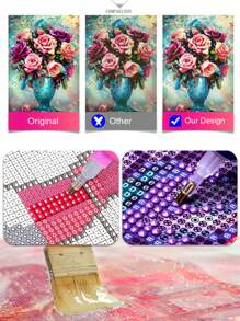 1Set DIY AB Diamond Painting Kit For Adults Beginner, Anime-Themed Round Diamond Embroidery Mosaic Art, Celestial Space Cat Design, Canvas Cross Stitch Set Home Wall Decor