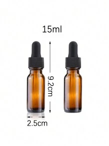 2pcs 2 Oz Dropper Bottles 15ml 30ml 60ml Thick Dark Amber Glass Tincture Bottles With Eye Droppers - Leakproof Essential Oils Bottles - Brown - View 9