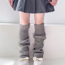 1 Par De Cubrepiernas Blancos Y Elegantes Para Niños Grandes Con Calcetines Largos Estilo Jk Por Encima De La Rodilla Para Uso Diario