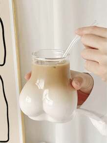 1pc 450ml/15oz Clear Glass Cup,Coffee Mug,Sexy Butt Water Cup,Transparent Iced Tea Cup,Large Capacity Glass,Very Suitable For Tea,Cereal,Coffee, Water,Smoothie,Beverages,Milk,Suitable For Bars, Clubs,Party,Restaurants,Home Kitchen, Breweries, Cafes Use,Perfect For Birthdays, House Warming Gifts, Tea Sets, Home Bar Accessories, Graduation, Weddings, Bachelorette Parties And Christmas Gifts - Clear - View 7