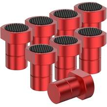 8Pcs Bench Clamp 19mm Aluminum Alloy Workbench Hole Stop Sturdy Woodworking Table Stop With Non-Slip Pad Multipurpose Woodworking Accessories For Workbench - Red - View 8