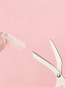 2 件装眉毛修剪器剪刀带梳子女士男士脱毛修饰塑形不锈钢眉毛卸妆化妆工具脱毛、面部脱毛、毛发修剪器、毛发修剪器、理发用品、理发、包、收纳盒、收纳、发饰