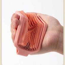 1pc Silicone Bath Brush, Shower Scrubber, Body Scrubbing Brush, Rubbing Tool, Bathing Brush