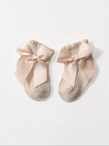 12Pairs Random Color Cute Bow Decorative Socks For Baby Girls Toddler Cute Socks - Multicolor - View 4