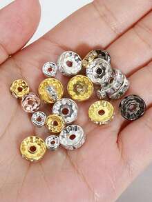 100 Cái/gói 8 Mm Hợp Kim Kẽm Mạ Miếng Đệm, Hạt Tròn Dẹt Nhựa Miếng Đệm Đĩa Hạt, Để Làm Đồ Trang Sức, Vòng Tay, Vòng Cổ, Bông Tai Tự Làm. - 8 mm(100 cái/gói/17g) - Xem 2