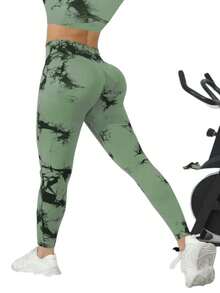 Duo Deportivo estampado tie dye - Verde militar - Ver 2