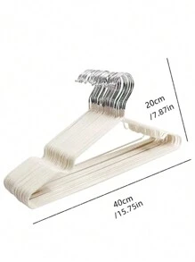 10pcs,Hanger No Trace Non-Slip Clothes Drying Rack Shoulder Corner Drying Clothes Stand Wet And Dry Clothes Rack Halloween Decorations Halloween Costumes Autumn Decor Festival Decor - White - View 2