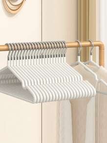 10pcs,Hanger No Trace Non-Slip Clothes Drying Rack Shoulder Corner Drying Clothes Stand Wet And Dry Clothes Rack Halloween Decorations Halloween Costumes Autumn Decor Festival Decor - White - View 1