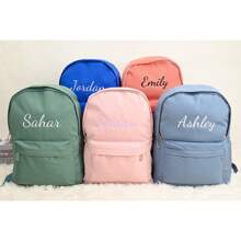 Embroidered Children's Backpack, Back To School Season, Customized Children's Backpack, Personalized Children's Backpack, Customized Baby Bag, Children's Gift, Children's Backpack, Children's Backpack, Children's Backpack, Customized Embroidered Bag, Children's Gift, Personalized Baby Backpack, Single Letter Children's Backpack, Tulle Backpack, Preschool Backpack, Personalized Baby Gift, Gift For Her, Customized Women's Shoulder Bag, Casual Street Fashion, New Year Charm - Multicolor - View 7