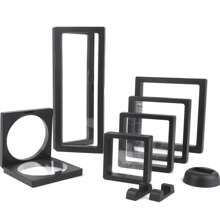 PE薄膜黑色珠寶收納盒3D包裝盒,寶石自由站立懸浮框膜戒指耳環項鍊展示 - Display Stand - 查看 6