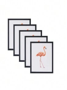 黑色WPC簡約風格相框(帶照片紙),適用於掛飾和桌子放置在家庭,臥室,餐廳,客廳 - 黑色 - 查看 17