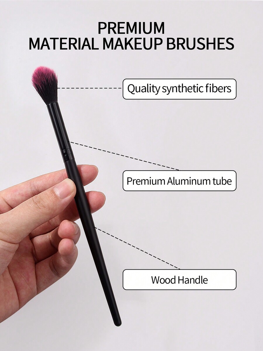 1pc Portable DualEnded Makeup Brush, Flame Gradation Effect, Nose