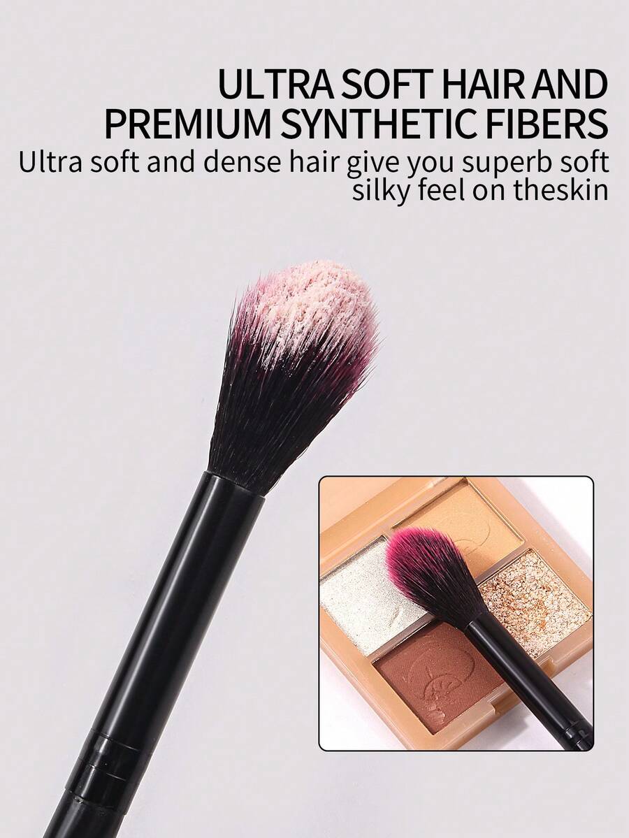 1pc Portable DualEnded Makeup Brush, Flame Gradation Effect, Nose