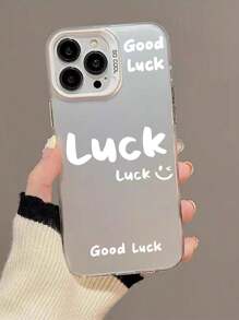 1 pieza Funda para iPhone 11/12/13 Pro Max con impresión de eslogan láser, funda protectora anti-caídas compatible con iPhone 14/15 Pro Max, compatible con iPhone 7G/XS/XR - Multicolor - Ver 3