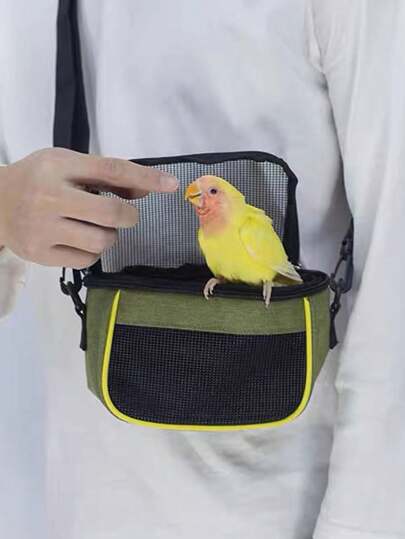 1 st. andningsbar nätbärväska, lämplig för små husdjur som fåglar, lämplig för alla årstider