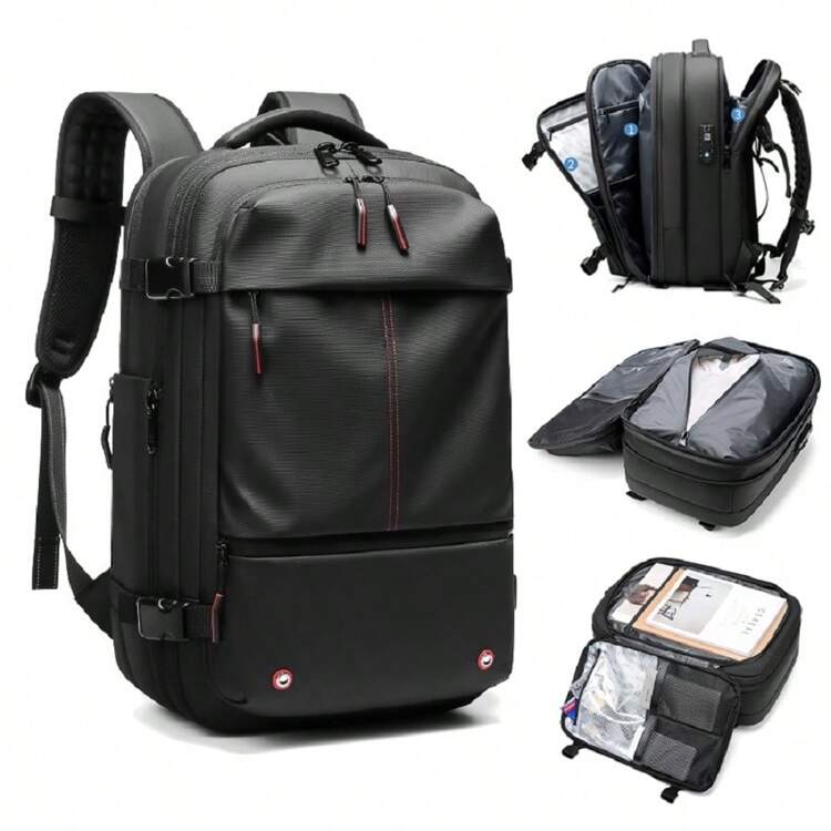 Zaino da viaggio uomo 17" Zaino per PC portatile Zaino a compressione sottovuoto Zaino business grande capienza Zaino per scuola e università Zaino espandibile per esterno Zaino commuter Borsa per libri Borsa scolastica Regali di Natale e Halloween Borsa sportiva laterale Regali di San Valentino Articoli essenziali da campeggio Borsa da palestra Borsa sportiva Adesivi Ritorno a scuola Borsa per spiaggia Regali di San Valentino Custodia per computer portatile La borsa dello sportivo Borsa weekend Zaini Viaggi Articoli essenziali - nero - Visualizzare 1