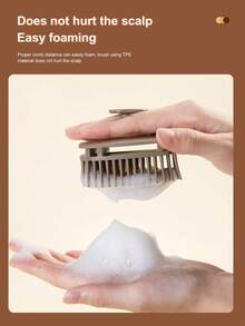 1 pieza Cepillo para lavar el cabello seco/húmedo, cepillo de cabello para el hogar para limpieza del cabelludo, masaje y champú, herramienta de lavado de cabello portátil y ligera para verano, viaje para hombres y mujeres, fácil de limpiar y se adapta a la forma de la cabeza - Multicolor - Ver 5