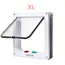 1pc Cat Door Panel, 4 Way Lock Cat Door, Indoor And Outdoor Door, Weatherproof Pet Door, Cat Two-Way Access Door Three Sizes To Choose From - White - View 12