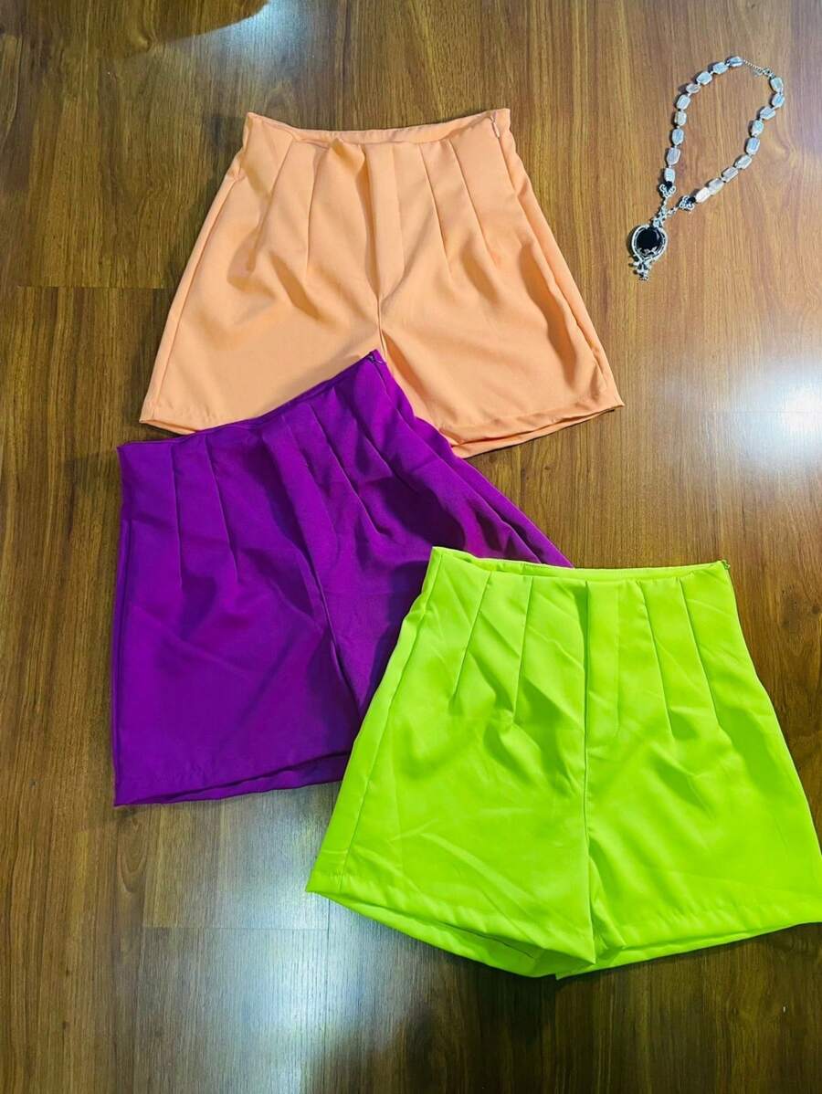 Women Shorts - 紫色 - 查看 1