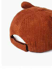 1pc Baby Corduroy Baseball Cap, Embroidered With Cute Cartoon Bear, Baseball Cap For Children Suitable For Daily Use In Autumn And Winter - 1PC - View 7