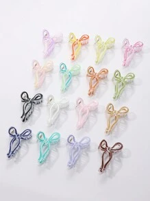 1pc Women's 11cm Elegant Ribbon Bow Plastic Drip Hair Claw Clip, Daily Wear Valentine's Day Valentines Hair Clips Hair Jaw Clip Hair Clamps Hair Clutch Hair Catcher Clip