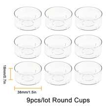 45 Stücke Wertpackung von Diyclan Transparenten Kunststoff Tee Wachs Tassen Herstellung Behälter mit mehreren Formen für künstlerische Kreationen