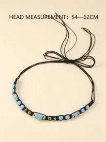 1pc Unisex Belt Decor Dyeing Wide Brim Printed Summer Travel Shade Western Style Cowboy Hat Cowgirl Hat Beach Hat Hollow Breathable With Beaded Trim Band Hand Woven Sun Hat Straw Hat - Multicolor 2 - View 13