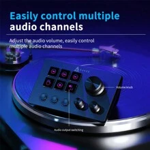 NACODEX NACODEX-Desktop Helper Console Panel Controller Speculation Live Office Tuning Programmable Shortcut Keys Custom Multi-Scene Multifunction-AKP03E Black International Version