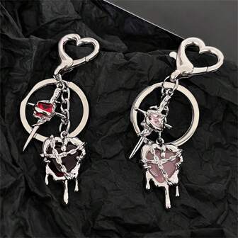 1pc Funny Realistic Fruit Lemon Slice & Strawberry Pendant, Versatile Minimalist Creative Keychain Bag Charm Accessory