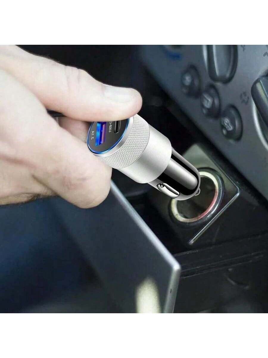 شاحن سيارة سريع 3.0 – صغير ومعدني – 3.1 أمبير – مع...