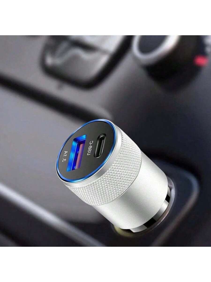 شاحن سيارة سريع 3.0 – صغير ومعدني – 3.1 أمبير – مع...