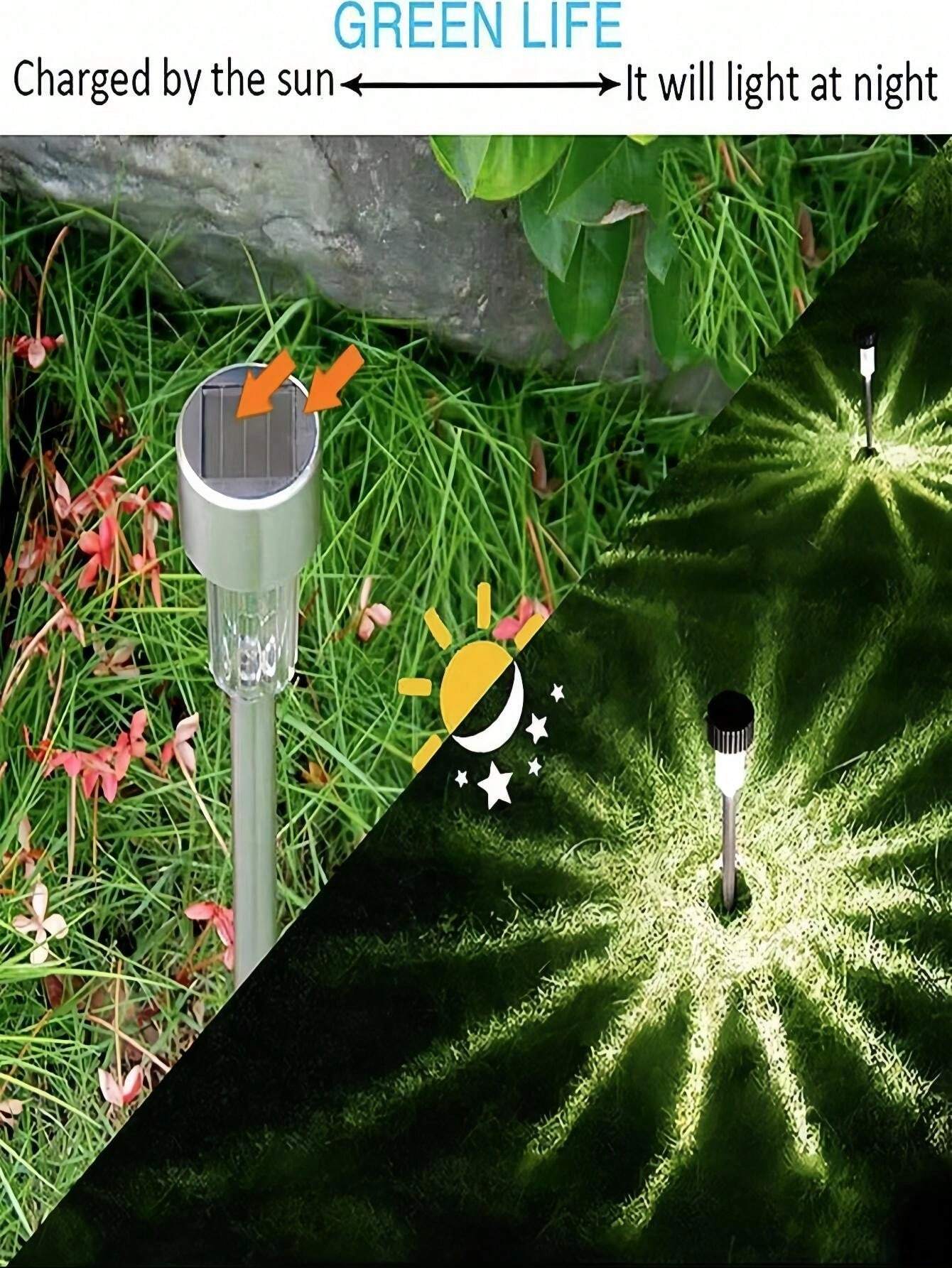 Faretto Da Terra A Luce Solare A LED 4X Decorazione Da Giardino IP65 - Foto 13