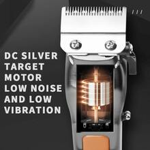 金屬機身碳鋼刀片電動理髮器Kemei KM-1940 可調式理髮器，充電式電動剪刀 - 橘色 - 查看 4