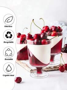10/15/20buc Pahare Desert Fara Linguri, Pahare Inghetata, Pahare Mousse, Pahare Budinca, Pahare Inalte, Mini Pahare De Vin, Pahare Desert In stil occidental, Forme pentru budinca de casa, Pahare pentru cupcake, Pahare cu vin, Cutii cu bomboane, Pahare cu bomboane