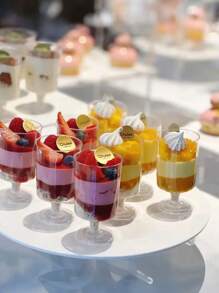 10/15/20buc Pahare Desert Fara Linguri, Pahare Inghetata, Pahare Mousse, Pahare Budinca, Pahare Inalte, Mini Pahare De Vin, Pahare Desert In stil occidental, Forme pentru budinca de casa, Pahare pentru cupcake, Pahare cu vin, Cutii cu bomboane, Pahare cu bomboane