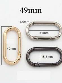 5pcs Metal Oval Spring Buckle Can Be Opened Keychain Bag Hook Dog Chain Buckle Accessories O-Ring Buckle Luggage Hardware Accessories Oval Opening Carabiner