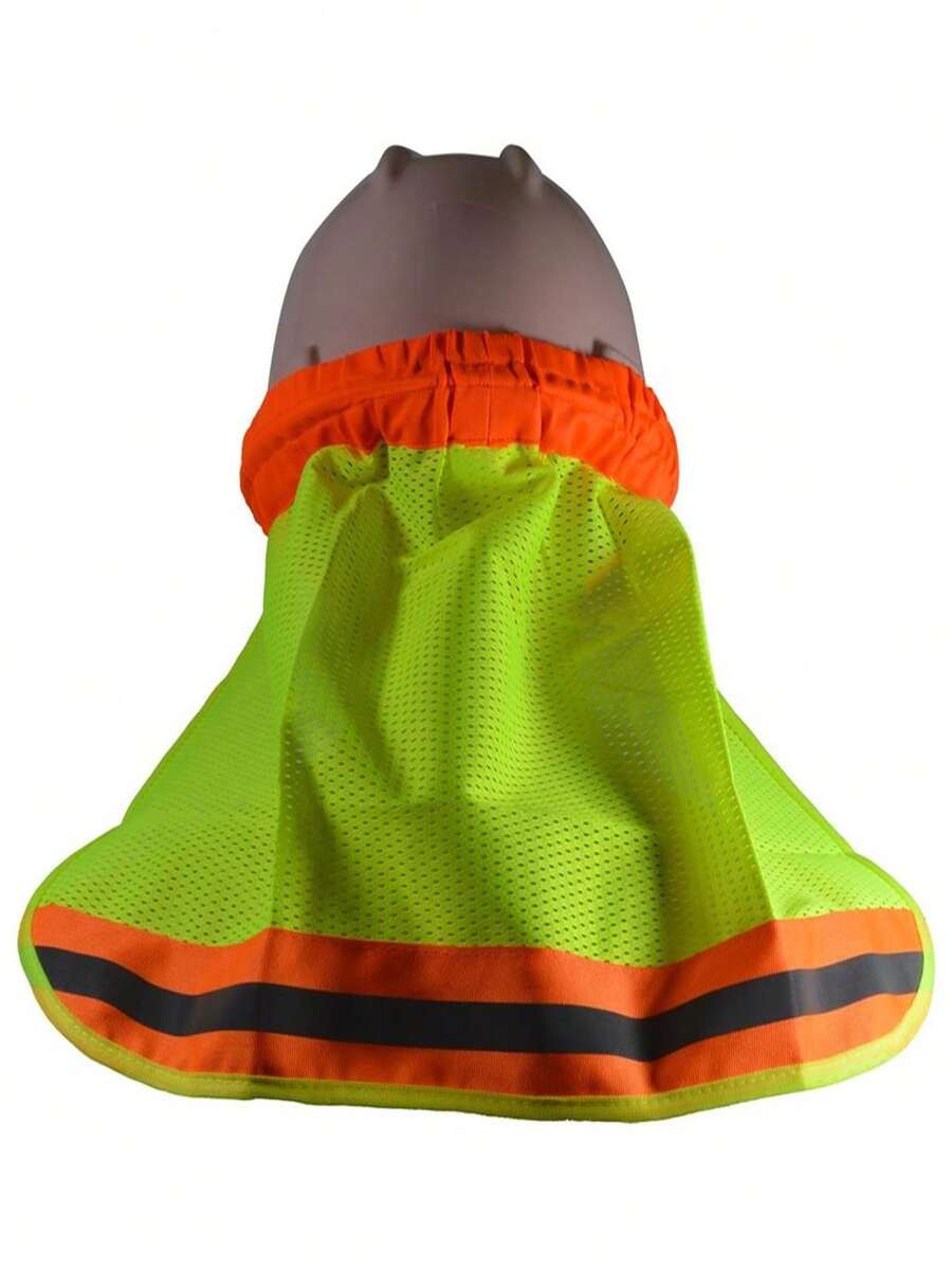 High Visibility Neck Sun Shield For Hard Hats, Lime - 彩色 - 查看 1