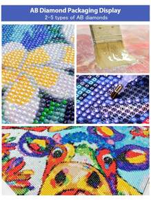 1Set DIY AB Diamond Painting Kit For Adults Beginner, Anime-Themed Round Diamond Embroidery Mosaic Art, Celestial Space Cat Design, Canvas Cross Stitch Set Home Wall Decor