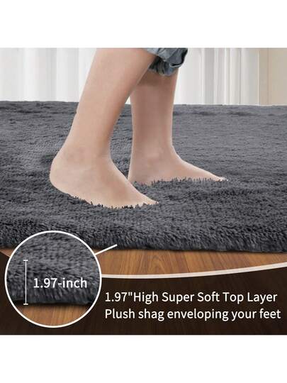Piece Fluffy Shaggy Living Room Rug,Tie Dye Ultra Zachte Bedroom Vloer Carpet, Non Slip Indoor Mat, Home Kids view 2