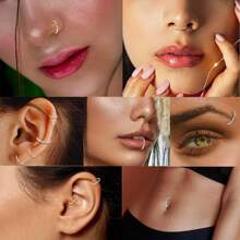 ADYJELY 1PC Nose Rings Hoop Conch Ring 316L Surgical Steel Cartilage Earrings Earhead 1.2mm Black Daith Earr Tragus Helix Earrings Rook 16G Hinged Segment Rings Gold Belly Ring, Nipple Ring,Septum Ring Eyebrow Ring Lip Ring Earlobe Earring Thin Helix 6mm 8mm 10mm Women And Men Body Piercing Jewelry Valentine's Day Gifts,Mom,Mother,Mother's Day,Gift - Nose Ring - View 11