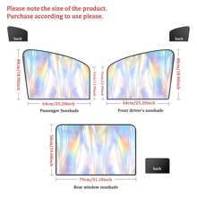 Magnetyczna osłona przeciwsłoneczna do samochodu w kolorze laserowym, nieprzezroczysta letnia zasłona okienna z izolacją termiczną w kolorze tytanowo-srebrnym, opcjonalnie: 1 szt. Czarna/srebrna strona kierowcy, 1 szt. Czarna/srebrna strona pasażera, 1 szt. Czarny/srebrny tył.