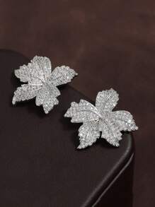 rakol 2 pièces Boucles d'oreilles minimalistes élégantes en feuille de cuivre, convient pour un port quotidien pour femmes