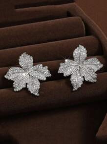 rakol 2 pièces Boucles d'oreilles minimalistes élégantes en feuille de cuivre, convient pour un port quotidien pour femmes